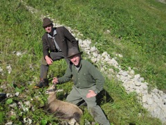 Loren took a very nice Jahrling Gams.  It was a 220 yard shot uphill, which plays hell with ballistics of your cartridge.