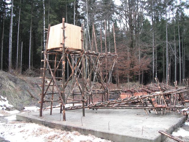 Building new stands at the wood shop.  They are built by the forstmeister(in) for their areas, as this is a Bavarian state forest.