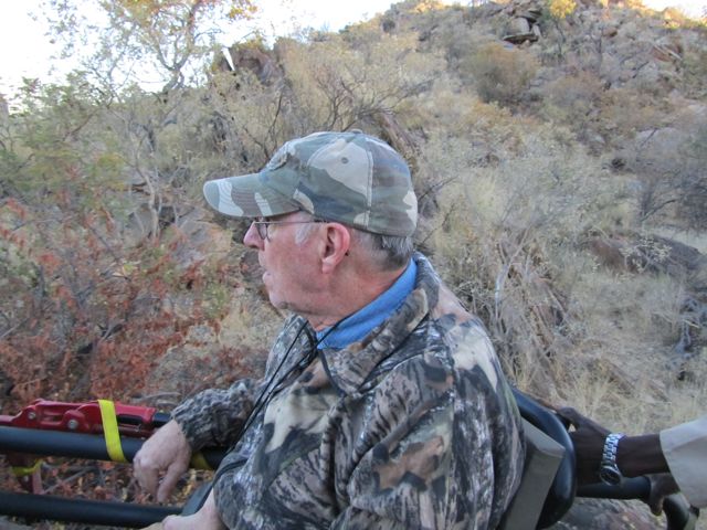 Dale at ease in the truck