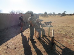 Chuck checks his Winchester Model 70 7mm Remington Magnum