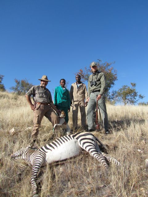 Corney, The farm guide, Martin, and me.