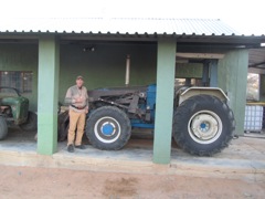 Dad and an old Ford tractor