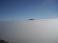 Fog totally shrouded the hills
