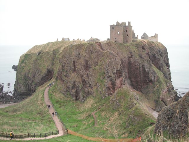 The castle sits on top os a headland