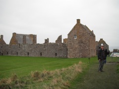 Inside the castle grounds.  Newly mown lawns.