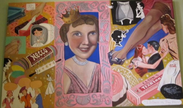 Interesting artwork painted by the owner's wife.  It makes for a convenient gallery for her...