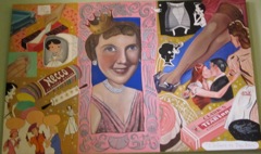 Interesting artwork painted by the owner's wife.  It makes for a convenient gallery for her...