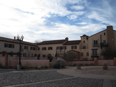 Looking at the front of the hotel