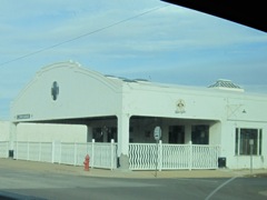 Formerly the La Posada garage for rental cars