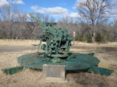 90m Antiaircraft gun installed as a monument